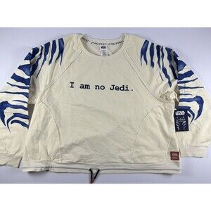 Disney Star Wars Ahsoka I AM NO JEDI Ashley Eckstein Cream Pullover Size 3X NWT